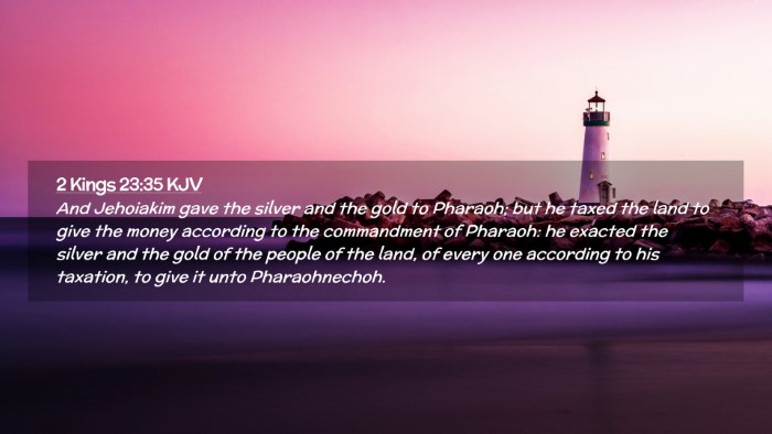 Picture 02 - 2 Kings 23:35 KJV Desktop Wallpaper - And Jehoiakim gave the silver and the gold to - Desktop Bible Verse Wallpaper