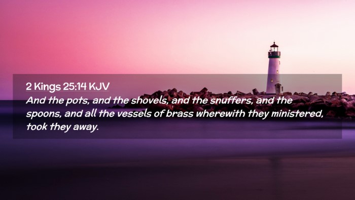 Picture 02 - 2 Kings 25:14 KJV Desktop Wallpaper - And the pots, and the shovels, and the snuffers, - Desktop Bible Verse Wallpaper