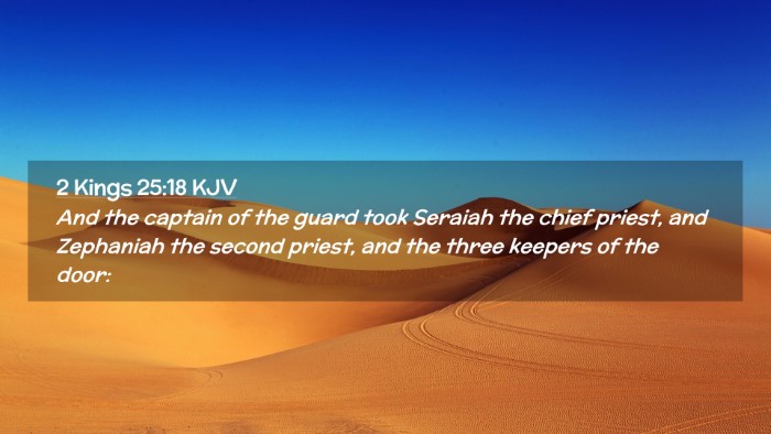 Picture 02 - 2 Kings 25:18 KJV Desktop Wallpaper - And the captain of the guard took Seraiah the - Desktop Bible Verse Wallpaper