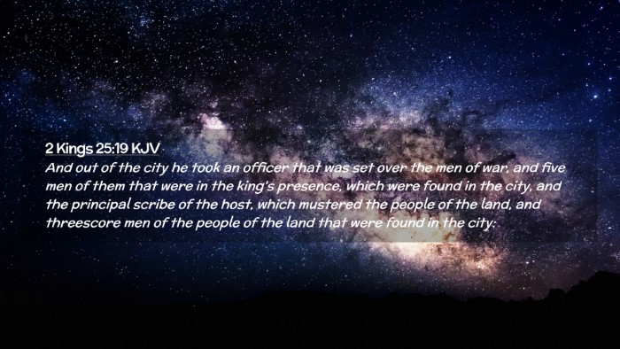 Picture 02 - 2 Kings 25:19 KJV Desktop Wallpaper - And out of the city he took an officer that was - Desktop Bible Verse Wallpaper
