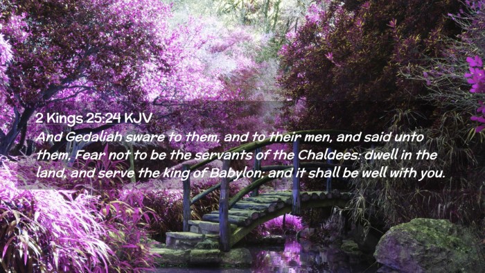 Picture 02 - 2 Kings 25:24 KJV Desktop Wallpaper - And Gedaliah sware to them, and to their men, and - Desktop Bible Verse Wallpaper