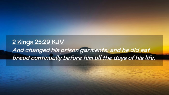 Picture 02 - 2 Kings 25:29 KJV Desktop Wallpaper - And changed his prison garments: and he did eat - Desktop Bible Verse Wallpaper