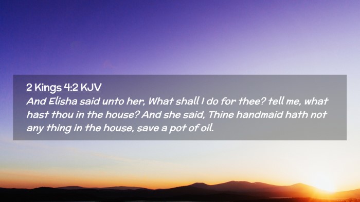 Picture 02 - 2 Kings 4:2 KJV Desktop Wallpaper - And Elisha said unto her, What shall I do for - Desktop Bible Verse Wallpaper