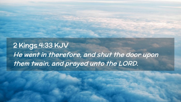Picture 02 - 2 Kings 4:33 KJV Desktop Wallpaper - He went in therefore, and shut the door upon them - Desktop Bible Verse Wallpaper