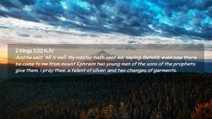 Picture 02 - 2 Kings 5:22 KJV Desktop Wallpaper - And he said, All is well. My master hath sent me, - Desktop Bible Verse Wallpaper