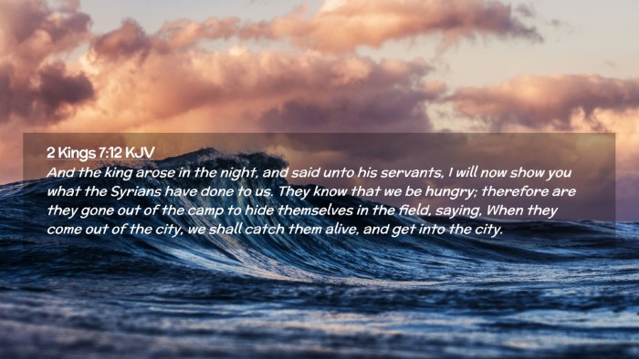 Picture 02 - 2 Kings 7:12 KJV Desktop Wallpaper - And the king arose in the night, and said unto - Desktop Bible Verse Wallpaper