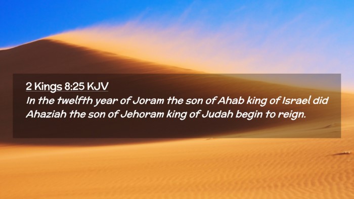 Picture 02 - 2 Kings 8:25 KJV Desktop Wallpaper - In the twelfth year of Joram the son of Ahab king - Desktop Bible Verse Wallpaper