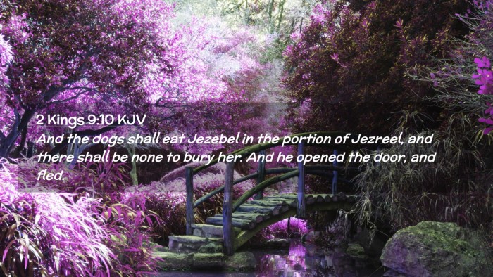 Picture 02 - 2 Kings 9:10 KJV Desktop Wallpaper - And the dogs shall eat Jezebel in the portion of - Desktop Bible Verse Wallpaper