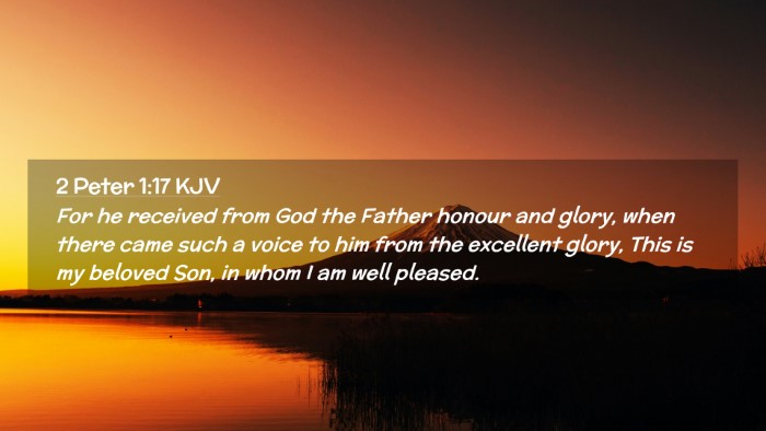 Picture 02 - 2 Peter 1:17 KJV Desktop Wallpaper - For he received from God the Father honour and - Desktop Bible Verse Wallpaper