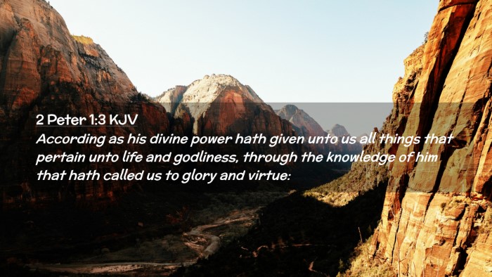 Picture 02 - 2 Peter 1:3 KJV Desktop Wallpaper - According as his divine power hath given unto us - Desktop Bible Verse Wallpaper