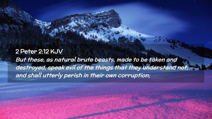 Picture 02 - 2 Peter 2:12 KJV Desktop Wallpaper - But these, as natural brute beasts, made to be - Desktop Bible Verse Wallpaper