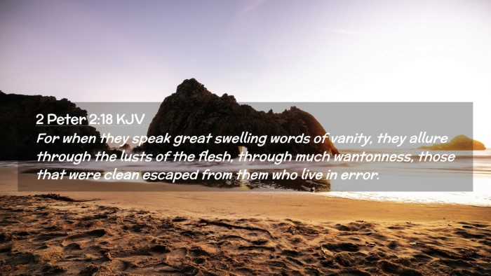 Picture 02 - 2 Peter 2:18 KJV Desktop Wallpaper - For when they speak great swelling words of - Desktop Bible Verse Wallpaper