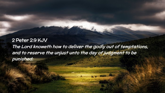 Picture 02 - 2 Peter 2:9 KJV Desktop Wallpaper - The Lord knoweth how to deliver the godly out of - Desktop Bible Verse Wallpaper