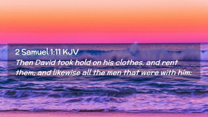 Picture 02 - 2 Samuel 1:11 KJV Desktop Wallpaper - Then David took hold on his clothes, and rent - Desktop Bible Verse Wallpaper