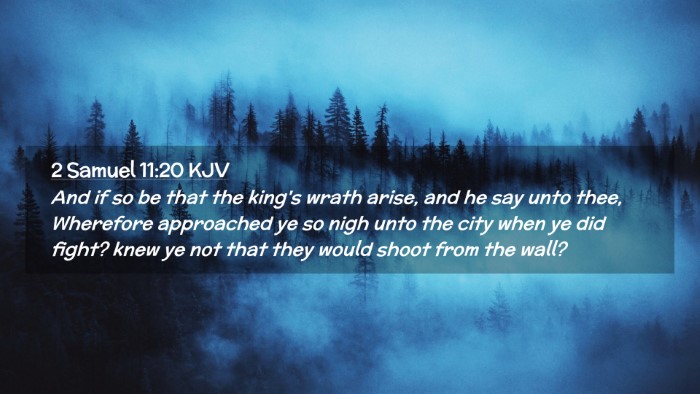 Picture 02 - 2 Samuel 11:20 KJV Desktop Wallpaper - And if so be that the king's wrath arise, and he - Desktop Bible Verse Wallpaper