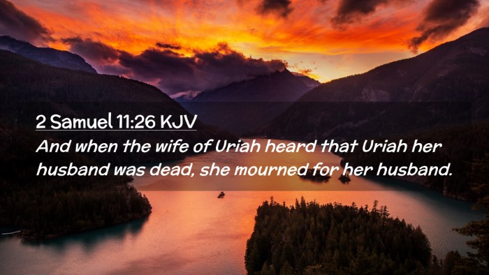 Picture 02 - 2 Samuel 11:26 KJV Desktop Wallpaper - And when the wife of Uriah heard that Uriah her - Desktop Bible Verse Wallpaper