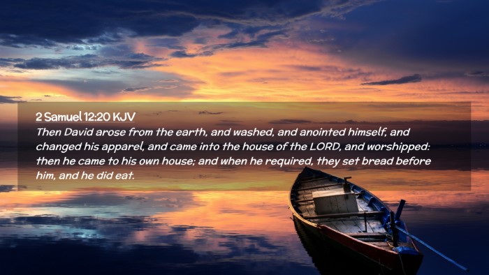 Picture 02 - 2 Samuel 12:20 KJV Desktop Wallpaper - Then David arose from the earth, and washed, and - Desktop Bible Verse Wallpaper