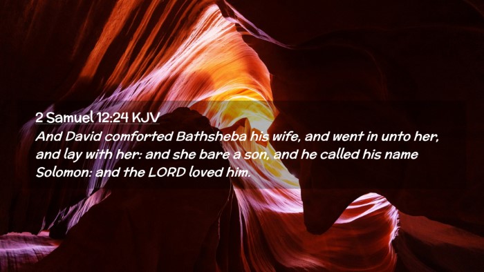 Picture 02 - 2 Samuel 12:24 KJV Desktop Wallpaper - And David comforted Bathsheba his wife, and went - Desktop Bible Verse Wallpaper