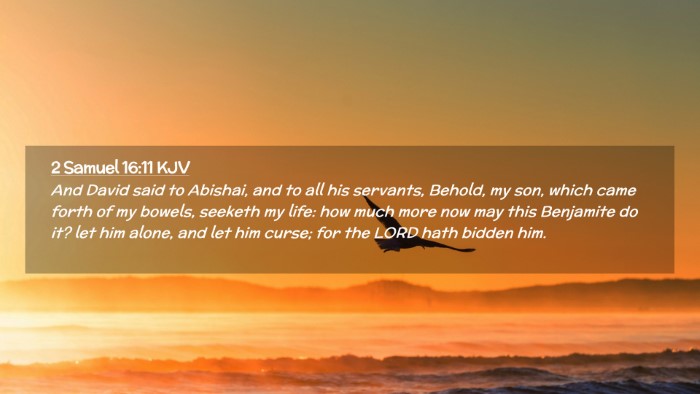 Picture 02 - 2 Samuel 16:11 KJV Desktop Wallpaper - And David said to Abishai, and to all his - Desktop Bible Verse Wallpaper