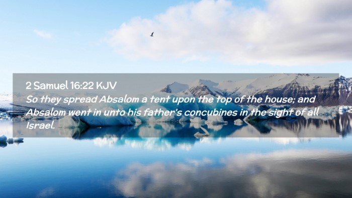 Picture 02 - 2 Samuel 16:22 KJV Desktop Wallpaper - So they spread Absalom a tent upon the top of the - Desktop Bible Verse Wallpaper