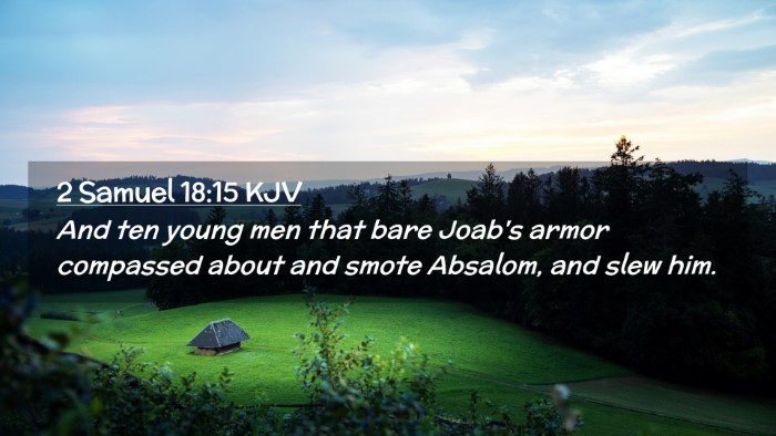 Picture 02 - 2 Samuel 18:15 KJV Desktop Wallpaper - And ten young men that bare Joab's armor - Desktop Bible Verse Wallpaper