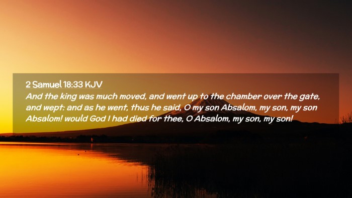 Picture 02 - 2 Samuel 18:33 KJV Desktop Wallpaper - And the king was much moved, and went up to the - Desktop Bible Verse Wallpaper