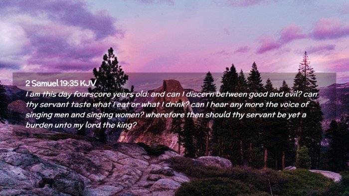 Picture 02 - 2 Samuel 19:35 KJV Desktop Wallpaper - I am this day fourscore years old: and can I - Desktop Bible Verse Wallpaper