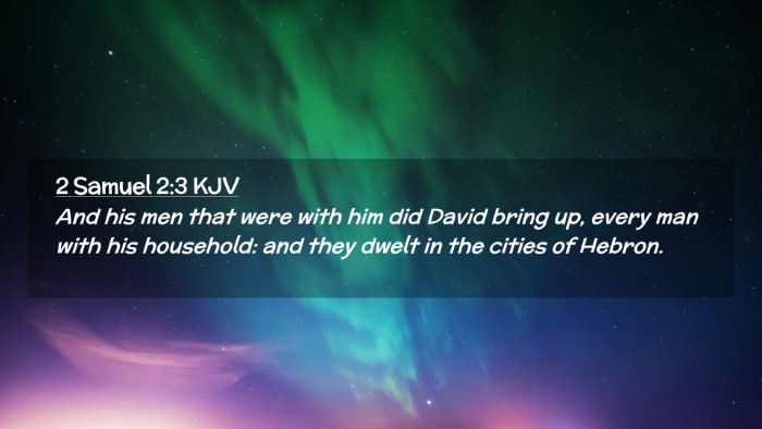 Picture 02 - 2 Samuel 2:3 KJV Desktop Wallpaper - And his men that were with him did David bring - Desktop Bible Verse Wallpaper