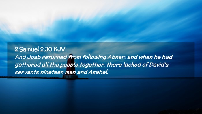 Picture 02 - 2 Samuel 2:30 KJV Desktop Wallpaper - And Joab returned from following Abner: and when - Desktop Bible Verse Wallpaper