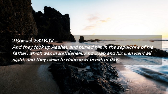 Picture 02 - 2 Samuel 2:32 KJV Desktop Wallpaper - And they took up Asahel, and buried him in the - Desktop Bible Verse Wallpaper