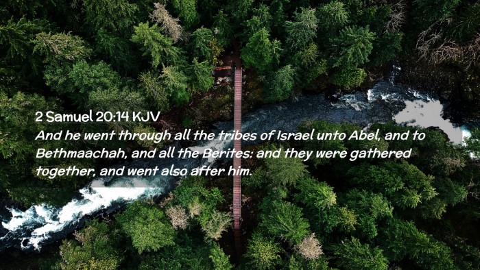 Picture 02 - 2 Samuel 20:14 KJV Desktop Wallpaper - And he went through all the tribes of Israel unto - Desktop Bible Verse Wallpaper