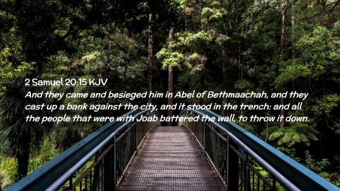 Picture 02 - 2 Samuel 20:15 KJV Desktop Wallpaper - And they came and besieged him in Abel of - Desktop Bible Verse Wallpaper