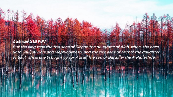 Picture 02 - 2 Samuel 21:8 KJV Desktop Wallpaper - But the king took the two sons of Rizpah the - Desktop Bible Verse Wallpaper