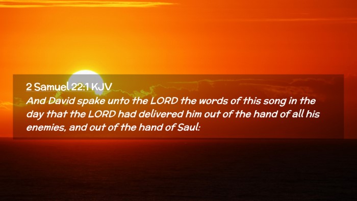Picture 02 - 2 Samuel 22:1 KJV Desktop Wallpaper - And David spake unto the LORD the words of this - Desktop Bible Verse Wallpaper