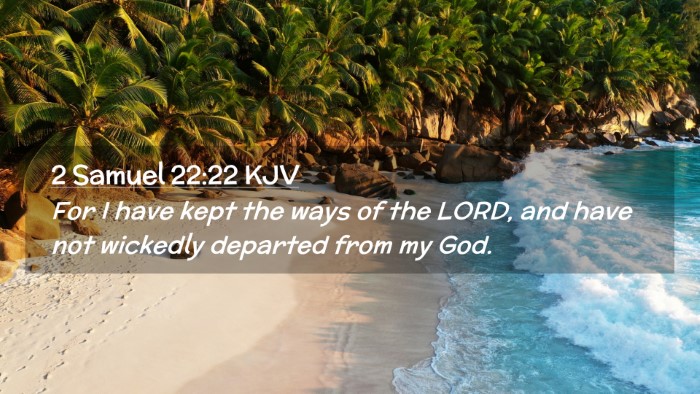 Picture 02 - 2 Samuel 22:22 KJV Desktop Wallpaper - For I have kept the ways of the LORD, and have - Desktop Bible Verse Wallpaper
