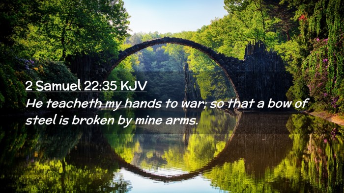 Picture 02 - 2 Samuel 22:35 KJV Desktop Wallpaper - He teacheth my hands to war; so that a bow of - Desktop Bible Verse Wallpaper