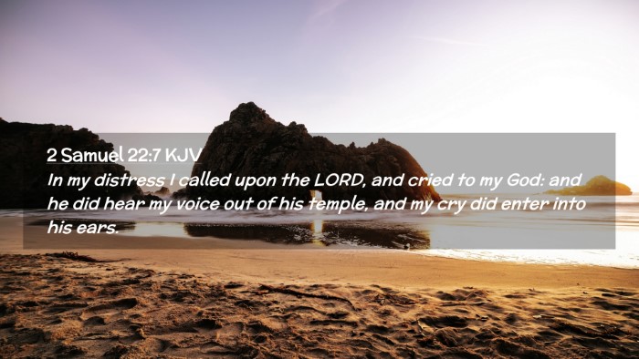 Picture 02 - 2 Samuel 22:7 KJV Desktop Wallpaper - In my distress I called upon the LORD, and cried - Desktop Bible Verse Wallpaper