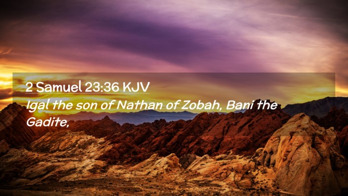 Picture 02 - 2 Samuel 23:36 KJV Desktop Wallpaper - Igal the son of Nathan of Zobah, Bani the - Desktop Bible Verse Wallpaper