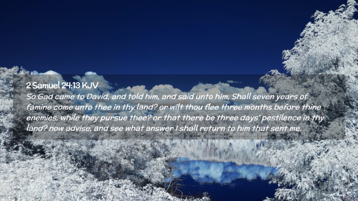 Picture 02 - 2 Samuel 24:13 KJV Desktop Wallpaper - So Gad came to David, and told him, and said unto - Desktop Bible Verse Wallpaper