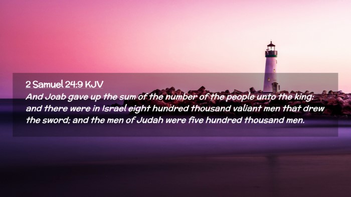 Picture 02 - 2 Samuel 24:9 KJV Desktop Wallpaper - And Joab gave up the sum of the number of the - Desktop Bible Verse Wallpaper