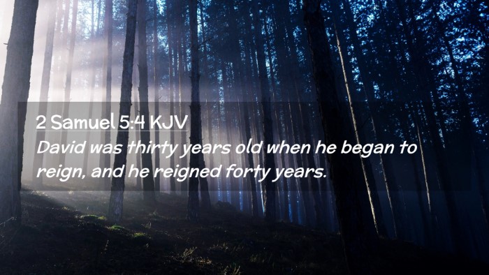 Picture 02 - 2 Samuel 5:4 KJV Desktop Wallpaper - David was thirty years old when he began to - Desktop Bible Verse Wallpaper