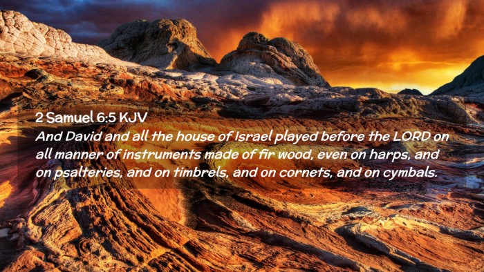 Picture 02 - 2 Samuel 6:5 KJV Desktop Wallpaper - And David and all the house of Israel played - Desktop Bible Verse Wallpaper