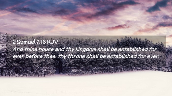 Picture 02 - 2 Samuel 7:16 KJV Desktop Wallpaper - And thine house and thy kingdom shall be - Desktop Bible Verse Wallpaper