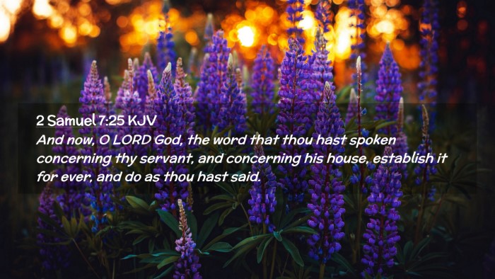 Picture 02 - 2 Samuel 7:25 KJV Desktop Wallpaper - And now, O LORD God, the word that thou hast - Desktop Bible Verse Wallpaper