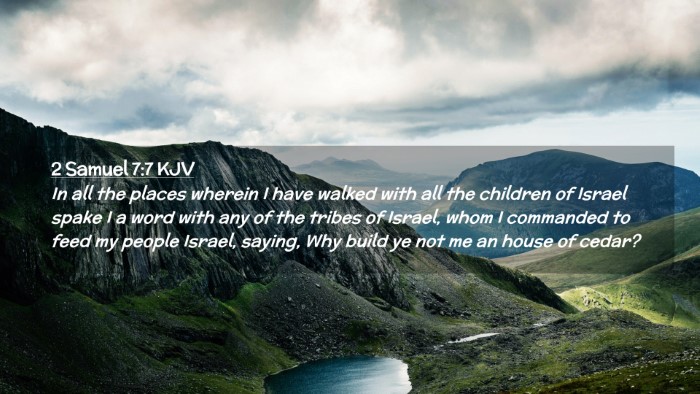 Picture 02 - 2 Samuel 7:7 KJV Desktop Wallpaper - In all the places wherein I have walked with all - Desktop Bible Verse Wallpaper