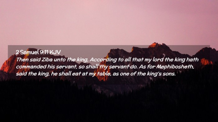 Picture 02 - 2 Samuel 9:11 KJV Desktop Wallpaper - Then said Ziba unto the king, According to all - Desktop Bible Verse Wallpaper