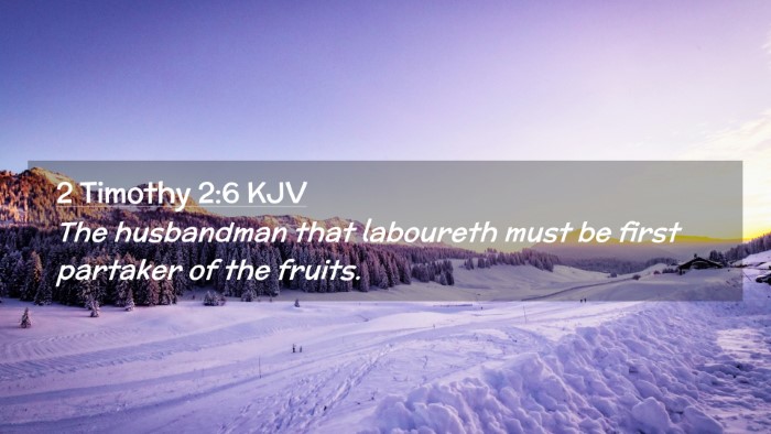 Picture 02 - 2 Timothy 2:6 KJV Desktop Wallpaper - The husbandman that laboureth must be first - Desktop Bible Verse Wallpaper