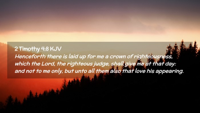 Picture 02 - 2 Timothy 4:8 KJV Desktop Wallpaper - Henceforth there is laid up for me a crown of - Desktop Bible Verse Wallpaper