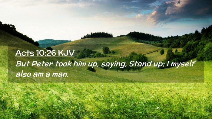 Picture 02 - Acts 10:26 KJV Desktop Wallpaper - But Peter took him up, saying, Stand up; I myself - Desktop Bible Verse Wallpaper