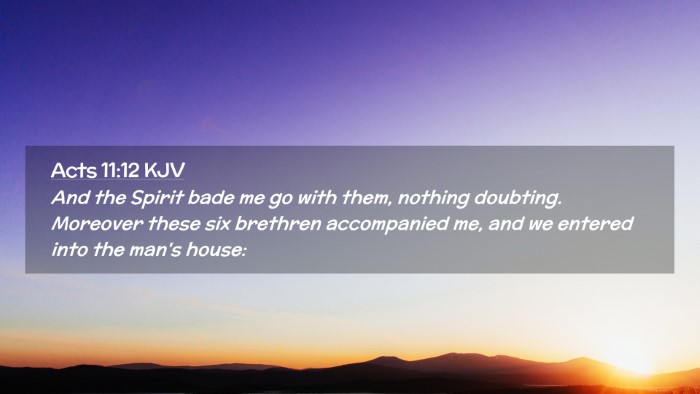 Picture 02 - Acts 11:12 KJV Desktop Wallpaper - And the Spirit bade me go with them, nothing - Desktop Bible Verse Wallpaper